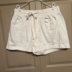 Universal Thread Women's Cream Drawstring Cargo Shorts